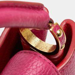 Louis Vuitton Pink Taurillion Leather BB Capucines Top Handle Bag