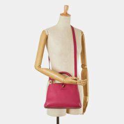 Louis Vuitton Pink Taurillion Leather BB Capucines Top Handle Bag