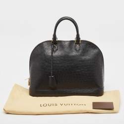 Louis Vuitton Black Ostrich Alma GM Bag