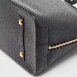 Louis Vuitton Black Ostrich Alma GM Bag