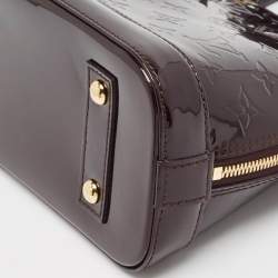 Pre Owned Louis Vuitton Amarante Monogram Vernis Alma BB Bag