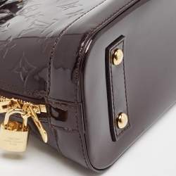 Pre Owned Louis Vuitton Amarante Monogram Vernis Alma BB Bag