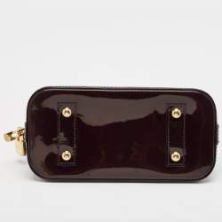 Pre Owned Louis Vuitton Amarante Monogram Vernis Alma BB Bag