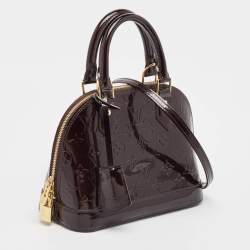 Pre Owned Louis Vuitton Amarante Monogram Vernis Alma BB Bag