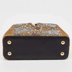 Pre Owned Louis Vuitton Multicolor Sequin and Leather Mini Capucines Bag
