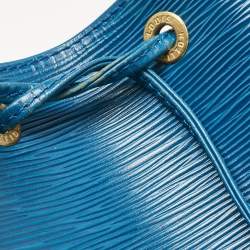 Pre Owned Louis Vuitton Blue Toledo Epi Leather Petit Noe Bag