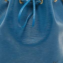Pre Owned Louis Vuitton Blue Toledo Epi Leather Petit Noe Bag