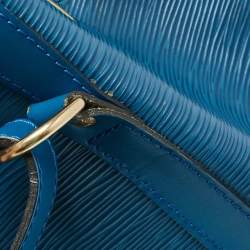 Pre Owned Louis Vuitton Blue Toledo Epi Leather Petit Noe Bag