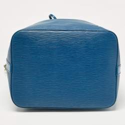 Pre Owned Louis Vuitton Blue Toledo Epi Leather Petit Noe Bag