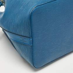 Pre Owned Louis Vuitton Blue Toledo Epi Leather Petit Noe Bag