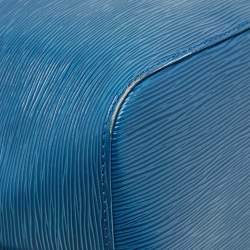 Pre Owned Louis Vuitton Blue Toledo Epi Leather Petit Noe Bag