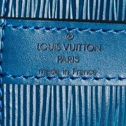 Pre Owned Louis Vuitton Blue Toledo Epi Leather Petit Noe Bag
