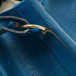Pre Owned Louis Vuitton Blue Toledo Epi Leather Petit Noe Bag