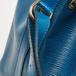 Pre Owned Louis Vuitton Blue Toledo Epi Leather Petit Noe Bag