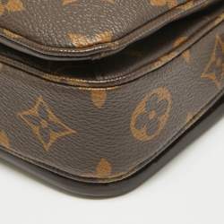 Pre Owned Louis Vuitton Monogram Canvas Pochette Metis East West Bag