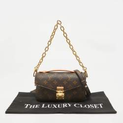 Pre Owned Louis Vuitton Monogram Canvas Pochette Metis East West Bag