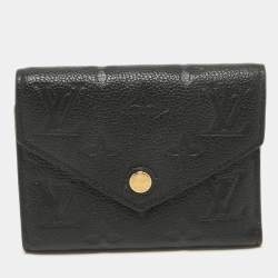 Louis Vuitton Black Monogram Empreinte Leather Victorine Wallet