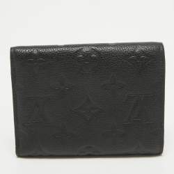 Louis Vuitton Black Monogram Empreinte Leather Victorine Wallet