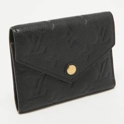 Louis Vuitton Black Monogram Empreinte Leather Victorine Wallet