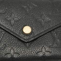 Louis Vuitton Black Monogram Empreinte Leather Victorine Wallet
