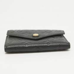 Louis Vuitton Black Monogram Empreinte Leather Victorine Wallet