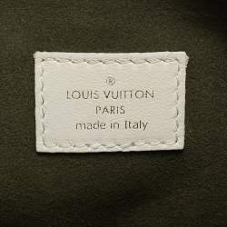 Pre Owned Louis Vuitton White Monogram Embossed Leather Coussin PM Bag
