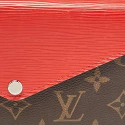 Louis Vuitton Cherry Epi Leather and Monogram Canvas Marie-Lou Long Wallet