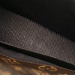 Pre Owned Louis Vuitton Black Vernis Leather and Monogram Canvas Cherrywood BB Bag
