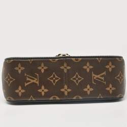 Pre Owned Louis Vuitton Black Vernis Leather and Monogram Canvas Cherrywood BB Bag