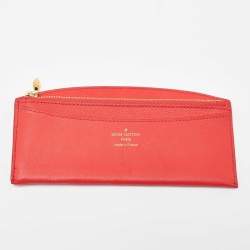 Louis Vuitton Orange Alligator Leather Vivienne LV Long Wallet