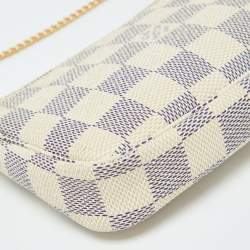 Pre Owned Louis Vuitton Damier Azur Canvas Mini Pochette Accessoires