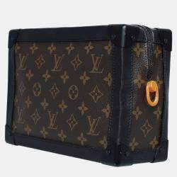 Louis Vuitton Brown/ Black Leather Monogram Coated Canvas Solar Ray Soft Trunk Bag