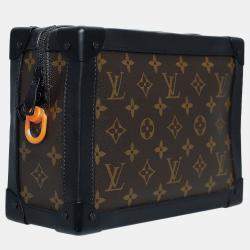 Louis Vuitton Brown/ Black Leather Monogram Coated Canvas Solar Ray Soft Trunk Bag