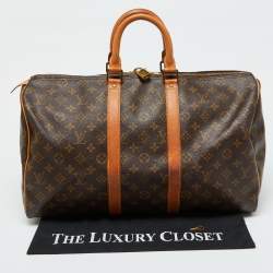 Louis Vuitton Monogram Canvas Keepall Bandoulière 45 Bag