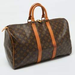 Louis Vuitton Monogram Canvas Keepall Bandoulière 45 Bag