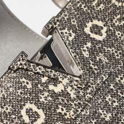 Pre Owned Louis Vuitton Grey Lizard Capucines Mini Bag