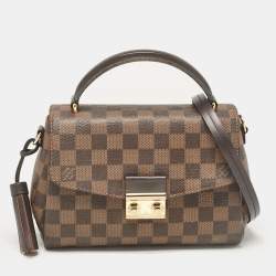 Pre Owned Louis Vuitton Damier Ebene Canvas Croisette Bag