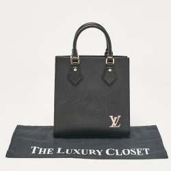 Pre Owned Louis Vuitton Black Epi Leather Sac Plat BB Bag
