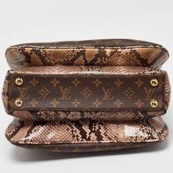Pre Owned Louis Vuitton Monogram Canvas Python Millefeuille Bag