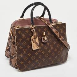 Pre Owned Louis Vuitton Monogram Canvas Python Millefeuille Bag