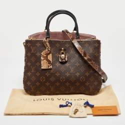 Pre Owned Louis Vuitton Monogram Canvas Python Millefeuille Bag