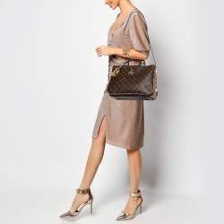 Pre Owned Louis Vuitton Monogram Canvas Python Millefeuille Bag