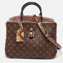 Pre Owned Louis Vuitton Monogram Canvas Python Millefeuille Bag