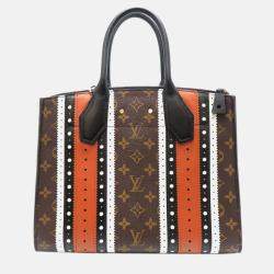 Louis Vuitton Brown Limited Edition Brogue Monogram Canvas and Leather MM City Steamer Satchel Bag