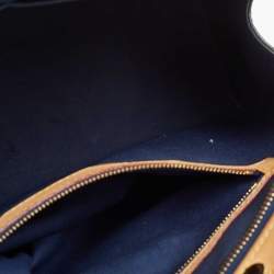 Pre Owned Louis Vuitton Bleu Nuit Monogram Vernis Brea MM Bag