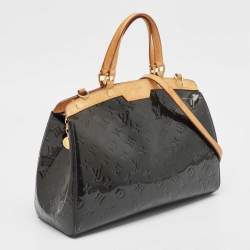 Pre Owned Louis Vuitton Bleu Nuit Monogram Vernis Brea MM Bag