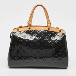 Pre Owned Louis Vuitton Bleu Nuit Monogram Vernis Brea MM Bag