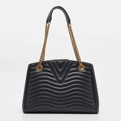 Louis Vuitton Black Quilted Leather New Wave Bag