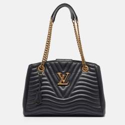 Louis Vuitton Black Quilted Leather New Wave Bag