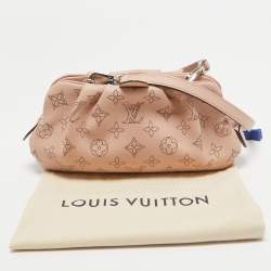 Pre Owned Louis Vuitton Magnolia Monogram Mahina Leather Scala Mini Pouch Bag